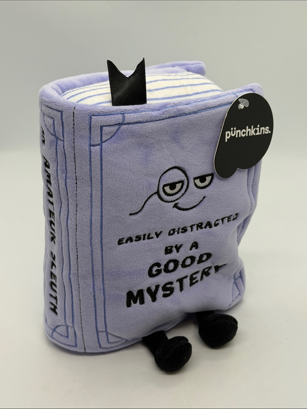 Punchkins Plush Book ‘Easily Distracted by a Good Mystery' NEW!